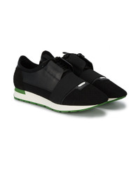 schwarze Wildleder Turnschuhe von Balenciaga