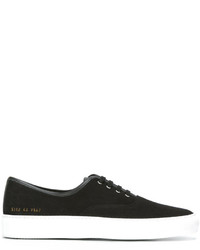 schwarze Wildleder Turnschuhe von Common Projects