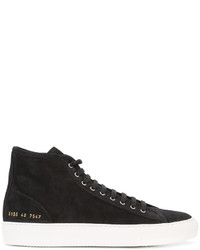 schwarze Wildleder Turnschuhe von Common Projects