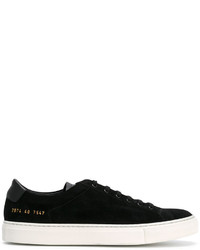 schwarze Wildleder Turnschuhe von Common Projects