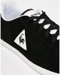 schwarze Wildleder Turnschuhe von Le Coq Sportif