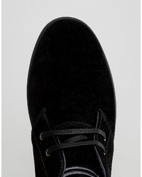 schwarze Wildleder Turnschuhe von Fred Perry