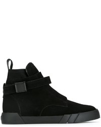 schwarze Wildleder Turnschuhe von Giuseppe Zanotti Design