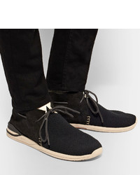 schwarze Wildleder Turnschuhe von VISVIM