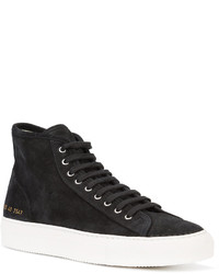 schwarze Wildleder Turnschuhe von Common Projects