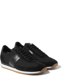 schwarze Wildleder Turnschuhe von Tom Ford