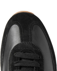 schwarze Wildleder Turnschuhe von Tom Ford