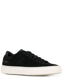 schwarze Wildleder Turnschuhe von Common Projects