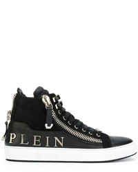 schwarze Wildleder Turnschuhe von Philipp Plein