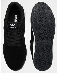 schwarze Wildleder Turnschuhe von Supra