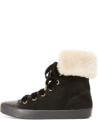 schwarze Wildleder Turnschuhe von Alice + Olivia