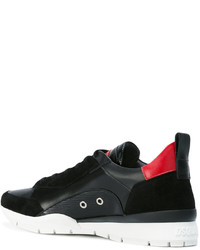 schwarze Wildleder Turnschuhe von DSQUARED2