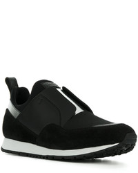 schwarze Wildleder Turnschuhe von Tod's