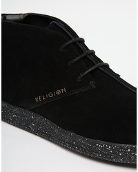 schwarze Wildleder Turnschuhe von Religion