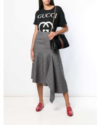 schwarze Wildleder Umhängetasche von Gucci