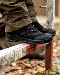 schwarze Wildlederarbeitsstiefel von haix