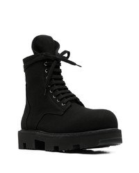 schwarze Wildlederarbeitsstiefel von Rick Owens DRKSHDW