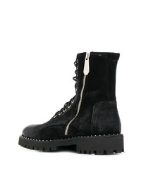 schwarze Wildlederarbeitsstiefel von Philipp Plein