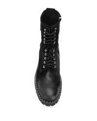 schwarze Wildlederarbeitsstiefel von Philipp Plein