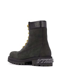 schwarze Wildlederarbeitsstiefel von Vetements