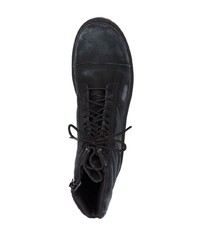 schwarze Wildlederarbeitsstiefel von Balenciaga