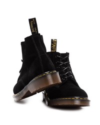 schwarze Wildlederfreizeitstiefel von Dr. Martens