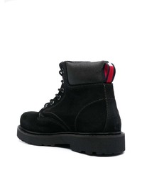 schwarze Wildlederfreizeitstiefel von Tommy Jeans