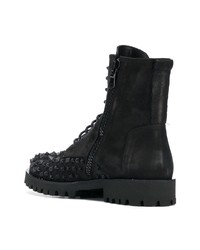 schwarze Wildlederfreizeitstiefel von Philipp Plein