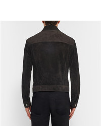 schwarze Wildlederjacke von Tom Ford