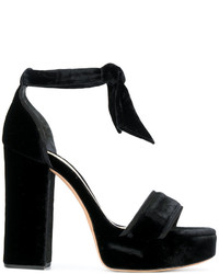 schwarze Wildledersandalen von Alexandre Birman