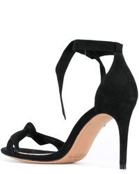 schwarze Wildledersandalen von Alexandre Birman