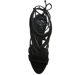 schwarze Wildledersandalen von Giuseppe Zanotti Design