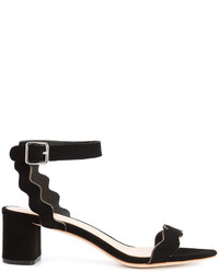 schwarze Wildledersandalen von Loeffler Randall