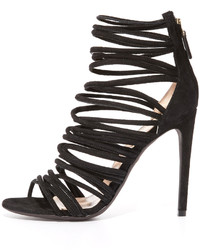 schwarze Wildledersandalen von Giambattista Valli