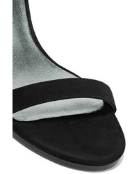 schwarze Wildledersandalen von Stuart Weitzman