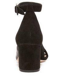 schwarze Wildledersandalen von Diane von Furstenberg