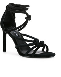 schwarze Wildledersandalen von Senso