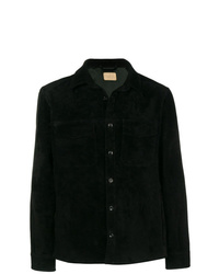 schwarze Shirtjacke aus Wildleder von Ajmone