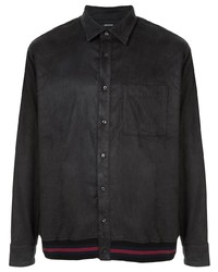 schwarze Shirtjacke aus Wildleder von Loveless