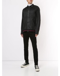 schwarze Shirtjacke aus Wildleder von Loveless