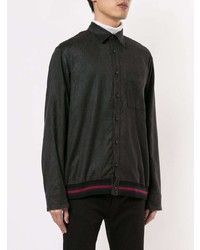 schwarze Shirtjacke aus Wildleder von Loveless