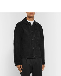 schwarze Shirtjacke aus Wildleder von Ami