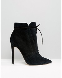 schwarze Wildlederstiefel von Asos