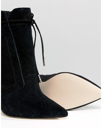 schwarze Wildlederstiefel von Asos