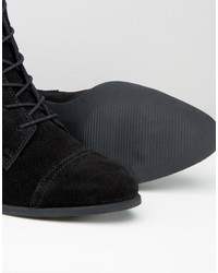 schwarze Wildlederstiefel von Asos