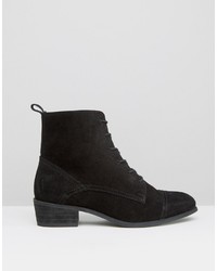 schwarze Wildlederstiefel von Asos