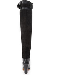 schwarze Wildlederstiefel von Alexa Wagner