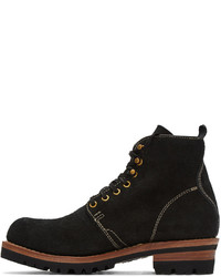 schwarze Wildlederstiefel von VISVIM