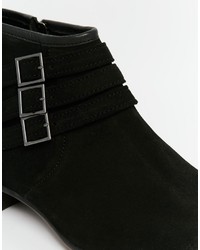 schwarze Wildlederstiefel von Asos