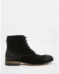 schwarze Wildlederstiefel von Asos